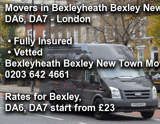 Movers in Bexleyheath Bexley New Town DA6, DA7, Bexley